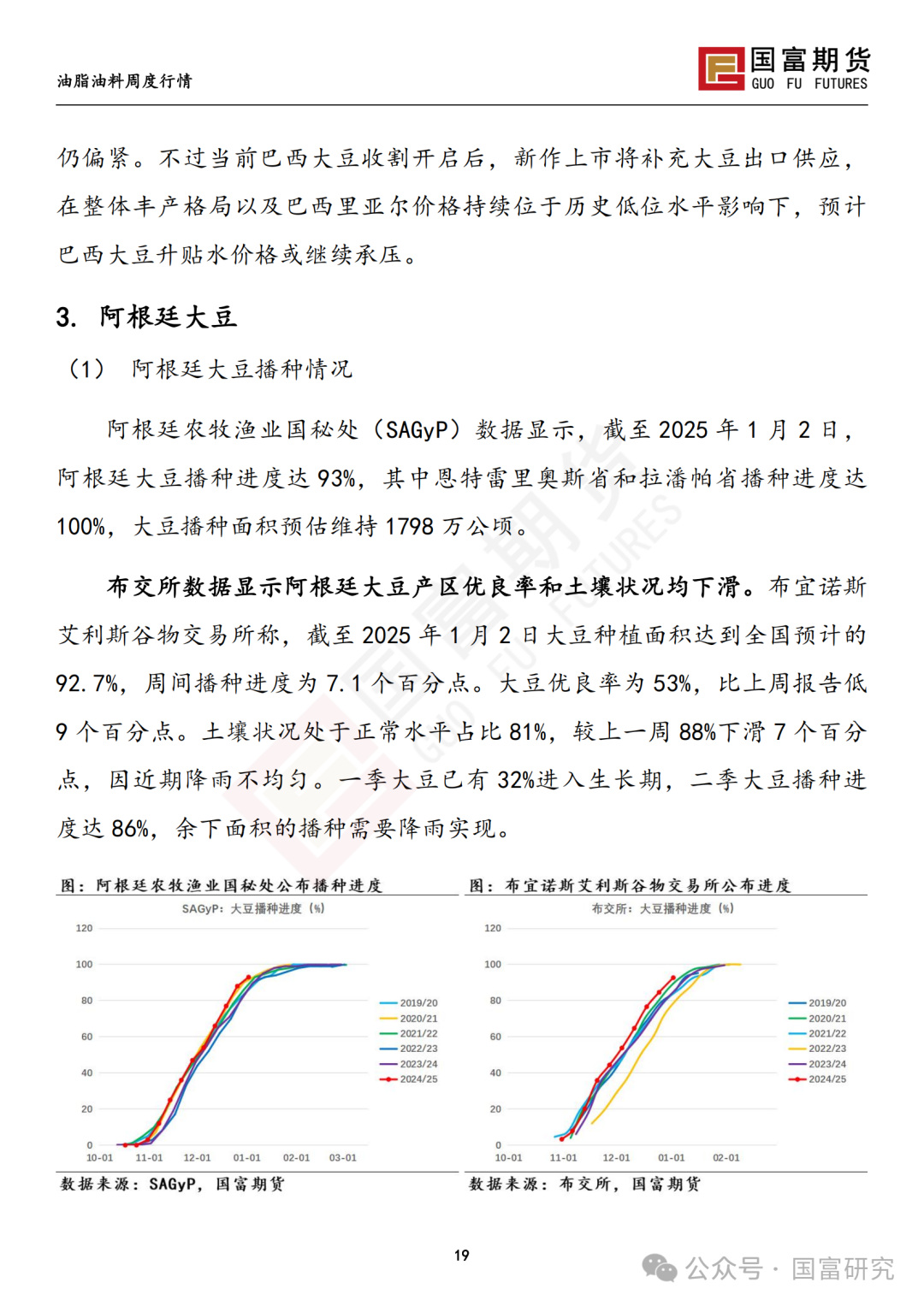 【国富豆系研究周报】南美未来天气分化 阿根廷大豆产量现隐忧