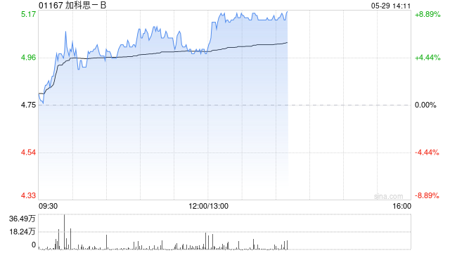 加科思-B早盘涨逾7% 本年内累计涨幅逾300%